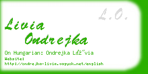 livia ondrejka business card
